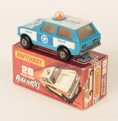 Lot 366 - Matchbox Superfast 20b Range Rover Police Patrol County Sheriff FACTORY COLOUR TRIAL MODEL
