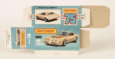 Lot 377 - Matchbox Superfast Bowater's Printers Proof Empty "New" Type L Box For 16b Pontiac Firebird