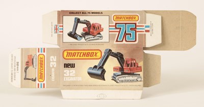 Lot 380 - Matchbox Superfast Bowater's Printers Proof Empty "New" Type L Box For 32d Atlas Excavator