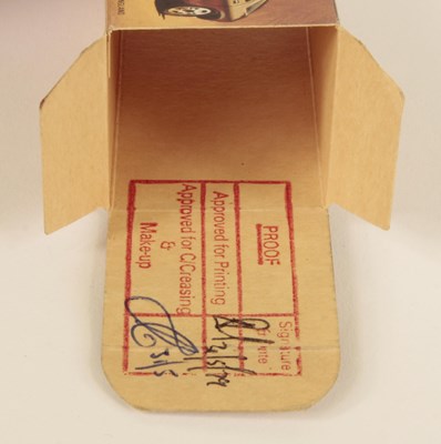 Lot 384 - Matchbox Superfast Bowater's Printers Proof Empty "New" Type L Box For 59d Porsche 928