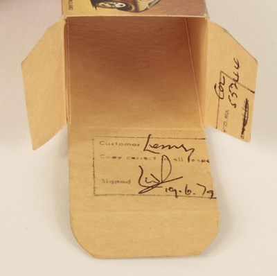 Lot 384 - Matchbox Superfast Bowater's Printers Proof Empty "New" Type L Box For 59d Porsche 928