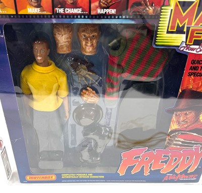 Lot 206 - Matchbox MAXX FX 1989 Freddy From A Nightmare on Elm Street figure set UKG Graded 85%