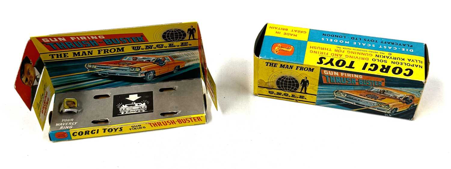 Lot 689 - Corgi No.497 The Man from Uncle Thrush Buster original BOX, INNER STAND & RING ONLY