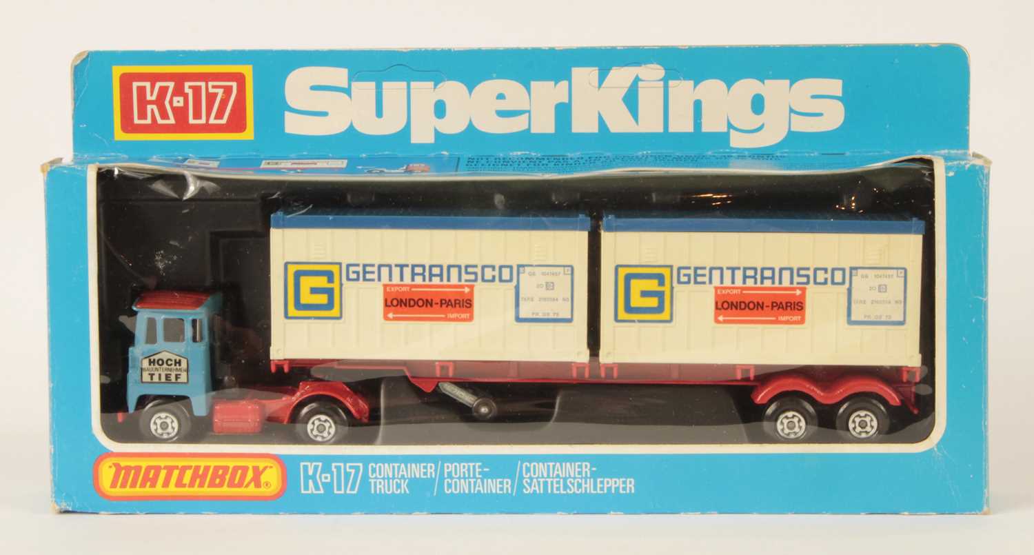 Lot 459 - Matchbox Super Kings K-17 Scammell Crusader Container Truck GERMAN "HOCK & TIEF" TRACTOR UNIT