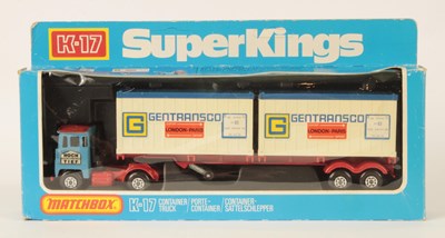Lot 459 - Matchbox Super Kings K-17 Scammell Crusader Container Truck GERMAN "HOCK & TIEF" TRACTOR UNIT