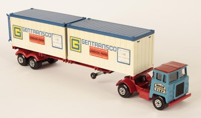 Lot 459 - Matchbox Super Kings K-17 Scammell Crusader Container Truck GERMAN "HOCK & TIEF" TRACTOR UNIT
