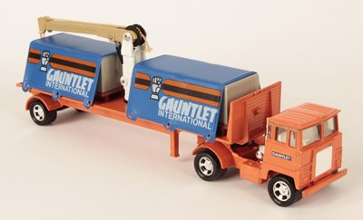 Lot 460 - Matchbox Super Kings K-33 Scammell Crusader Articulated Cargo Hauler RARE ORANGE TRACTOR UNIT