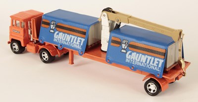 Lot 460 - Matchbox Super Kings K-33 Scammell Crusader Articulated Cargo Hauler RARE ORANGE TRACTOR UNIT