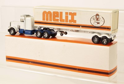 Lot 465 - Matchbox Super Kings K-31 Peterbilt Articulated Truck & Trailer RARE PROMOTIONAL ISSUE "MELIX"