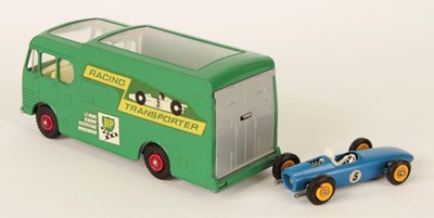 Lot 509 - Matchbox King Size K-5 Racing Car Transporter & 52b BRM F1 Racing Car