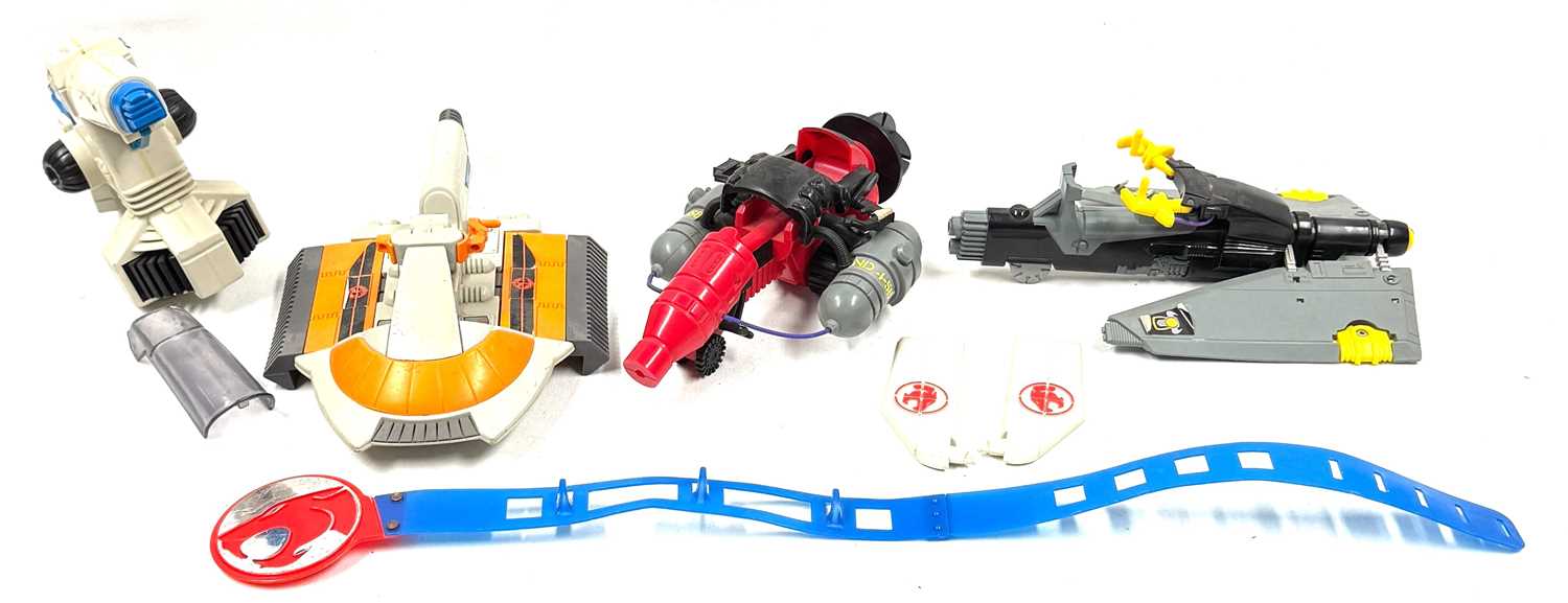 Lot 234 - LJN Thundercats vintage vehicles x 4 and Belt