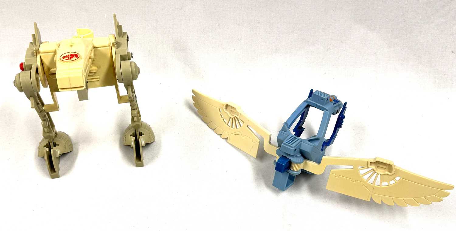 Lot 235 - LJN Thundercats vintage Thunderwings and Stilt Runner vehicles