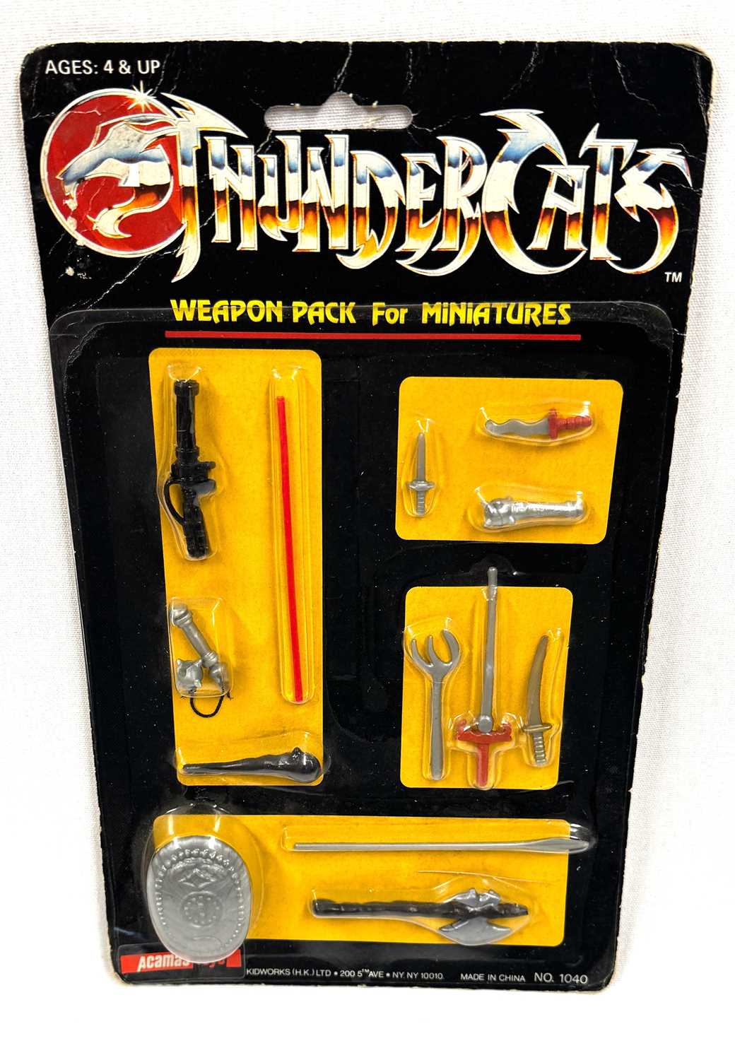Lot 237 - Acamas Toys Thundercats vintage miniatures figures Weapons pack MOC