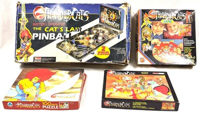 Lot 245 - Thundercats vintage 1980's Pinball Machine, Games and Puzzles x 4
