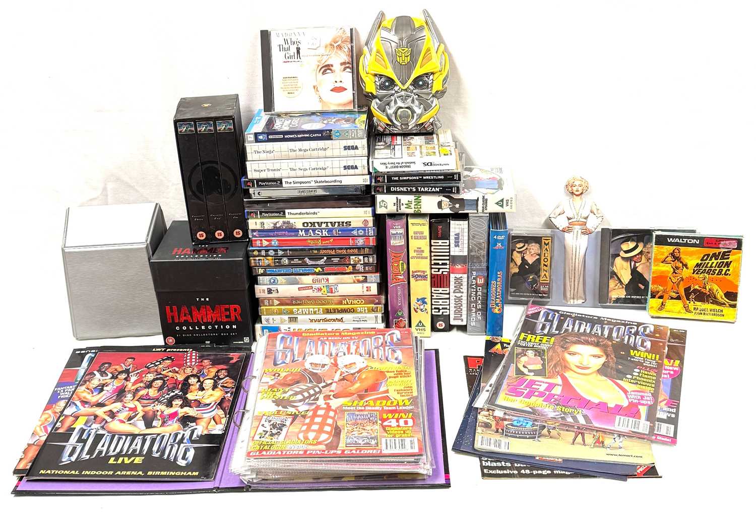 Lot 62 - Large quantity of Blu-Ray, DVD, Videos, Video Games and Magazines