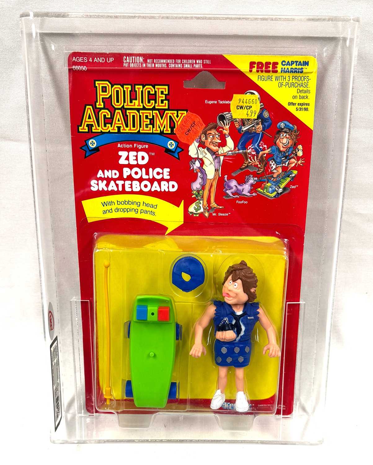 Lot 281 - Kenner Police Academy Zed with Police Skateboard figure UKG graded 80%