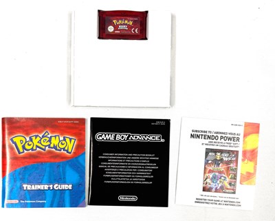 Lot 314 - Nintendo Game Boy Pokemon Ruby Version with Inserts