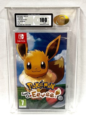 Lot 311 - Nintendo Switch Pokemon Lets Go Eevee! UK Version 2018 - UKG Graded 100 Gem Gold Uncirculated