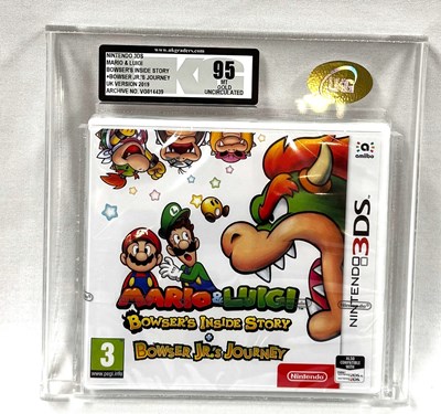 Lot 304 - Nintendo 3DS Mario & Luigi Bowser's Inside Story + UK Version 2019 - UKG Graded 95 Mint Gold Uncirculated
