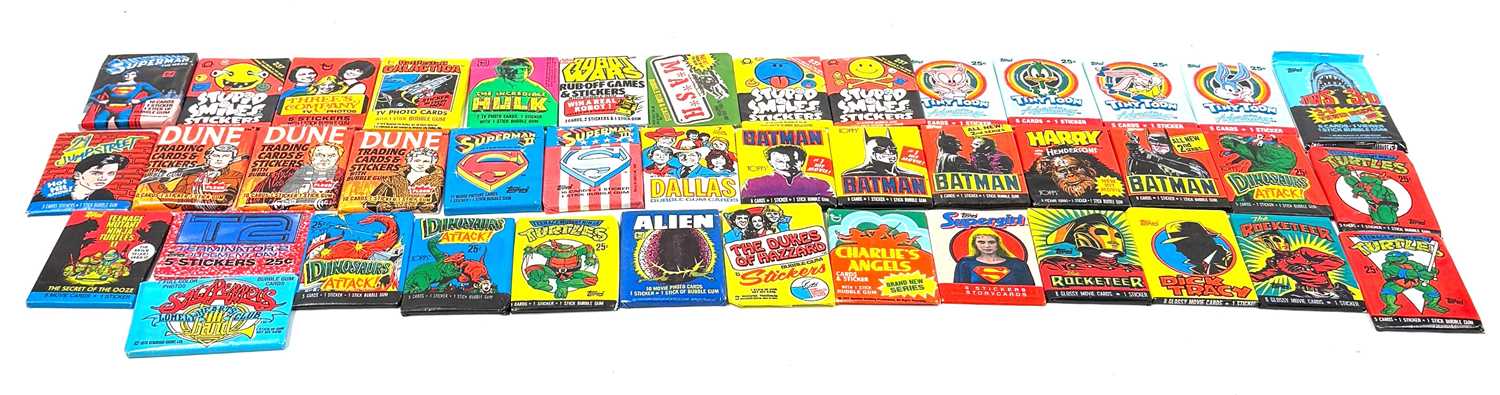 Lot 299 - Topps vintage sealed Bubblegum Wax packs of Trading Cards x 42 MISP