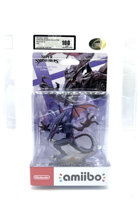 Lot 66 - Nintendo Amiibo Super Smash Bros. Collection Ridley No.65 2018 - UKG Graded 100 Gem Gold Uncirculated