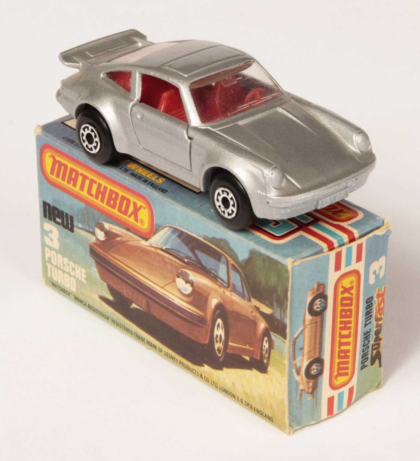 Lot 36 - Matchbox Superfast 3c Porsche 911/930 Turbo - RARE FRENCH TEXT TYPE K BOX