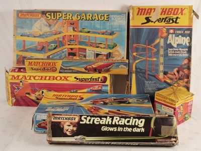 Lot 631 - Large quantity of Matchbox Superfast Racing & Playsets, majority boxed COLLECTION ONLY