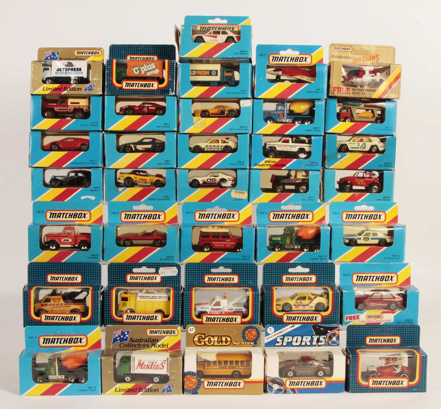 Lot 628 - Matchbox Superfast - Group of cars, commercials, emergency vehicles, made in Macau, China, Thailand.