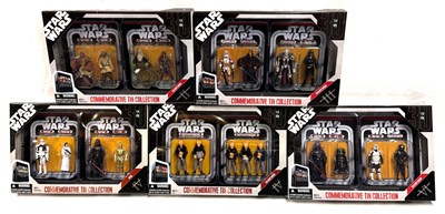 Lot 5 - Hasbro Star Wars 3 3/4" Commemorative Tin Collection x 5 MISB