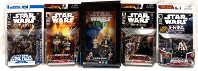 Lot 22 - Hasbro Star Wars 3 3/4" figure Comic Packs x 5 MISP