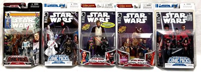 Lot 23 - Hasbro Star Wars 3 3/4" figure Comic Packs x 5 MISP
