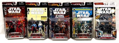 Lot 24 - Hasbro Star Wars 3 3/4" figure Comic Packs x 5 MISP