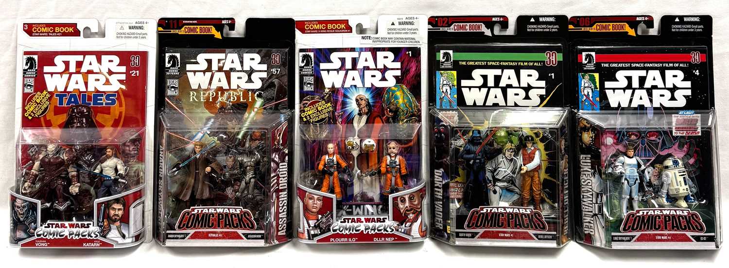 Lot 26 - Hasbro Star Wars 3 3/4" figure Comic Packs x 5 MISP