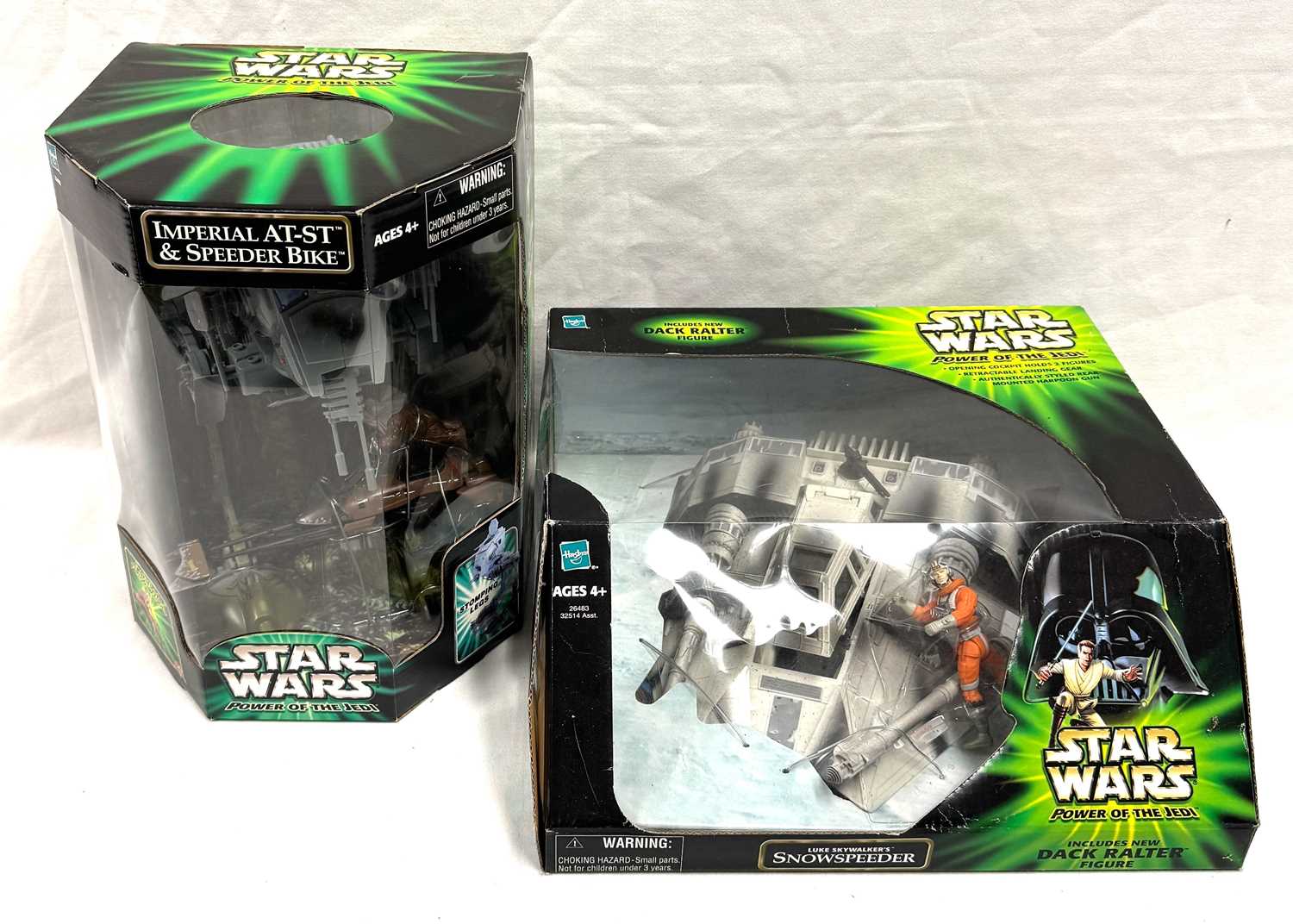 Lot 34 - Hasbro Star Wars Power of the Jedi 3 3/4" vehicle & figure sets x 2 MISB
