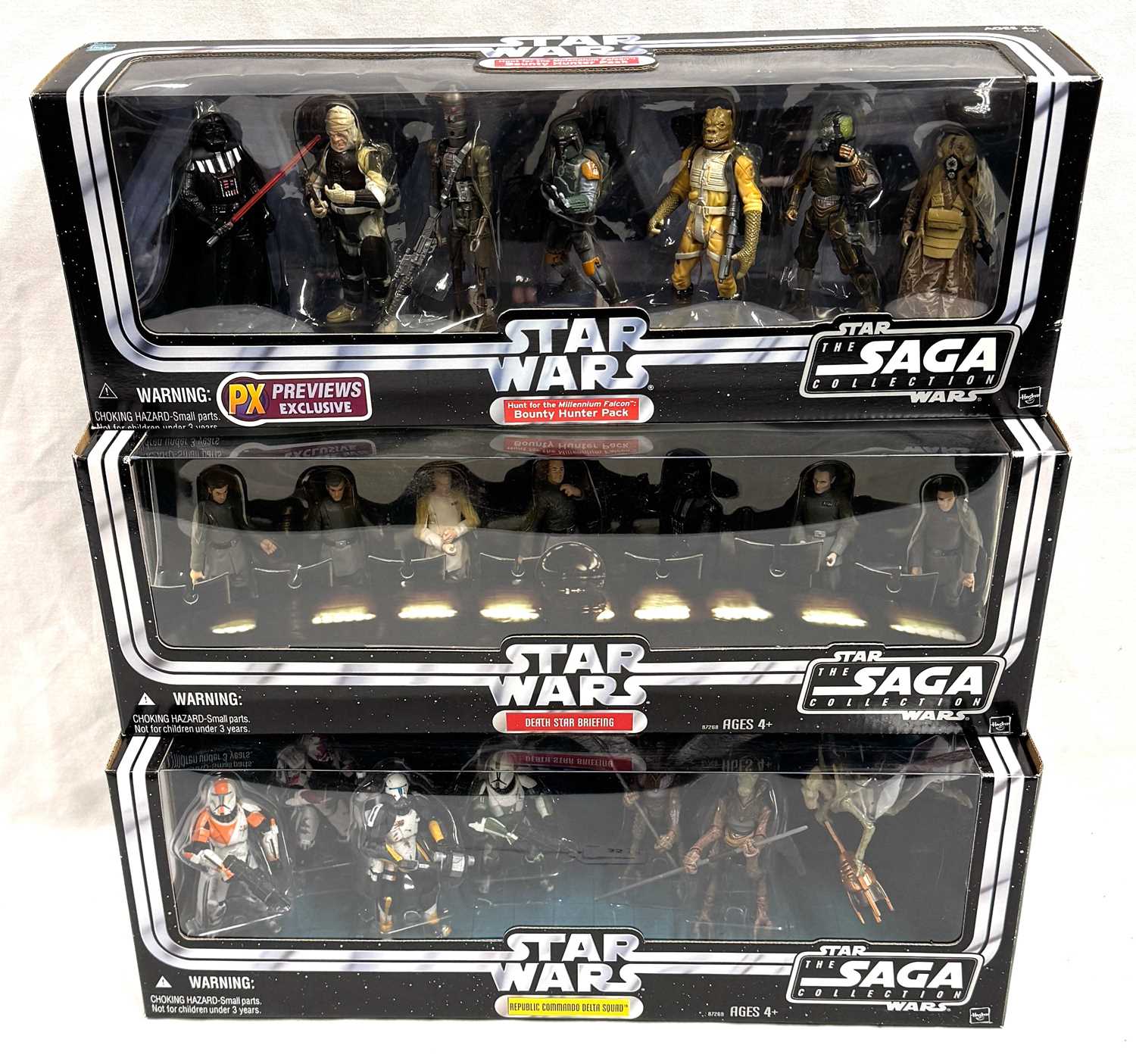 Lot 35 - Hasbro Star Wars Saga Collection 3 3/4" figure sets x 3 MISB