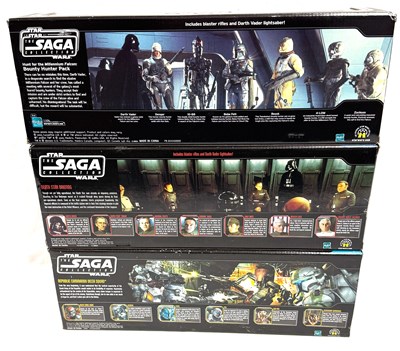 Lot 35 - Hasbro Star Wars Saga Collection 3 3/4" figure sets x 3 MISB