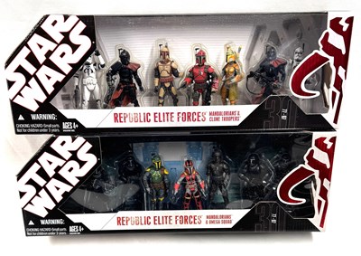 Lot 36 - Hasbro Star Wars 30th Anniversary Republic Elite Forces 3 3/4" figure sets x 2 MISB