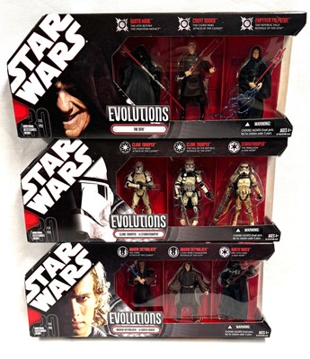 Lot 41 - Hasbro Star Wars Evolutions 3 3/4" figure sets x 3 MISP