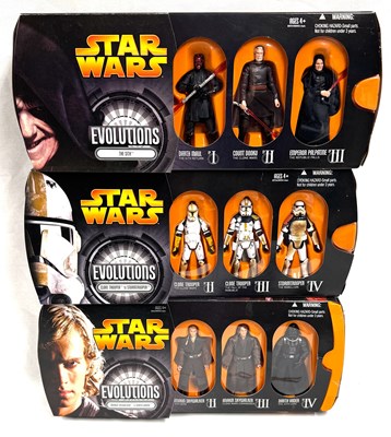 Lot 42 - Hasbro Star Wars Evolutions 3 3/4" figure sets x 3 MISP