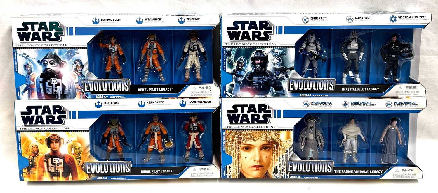 Lot 43 - Hasbro Star Wars Evolutions 3 3/4" figure sets x 4 MISP