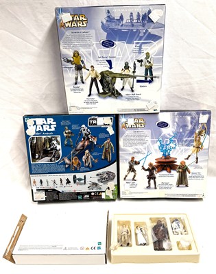 Lot 47 - Hasbro Star Wars Early Bird set Saga & OTC 3 3/4" figure Battle Packs x 3 MISP