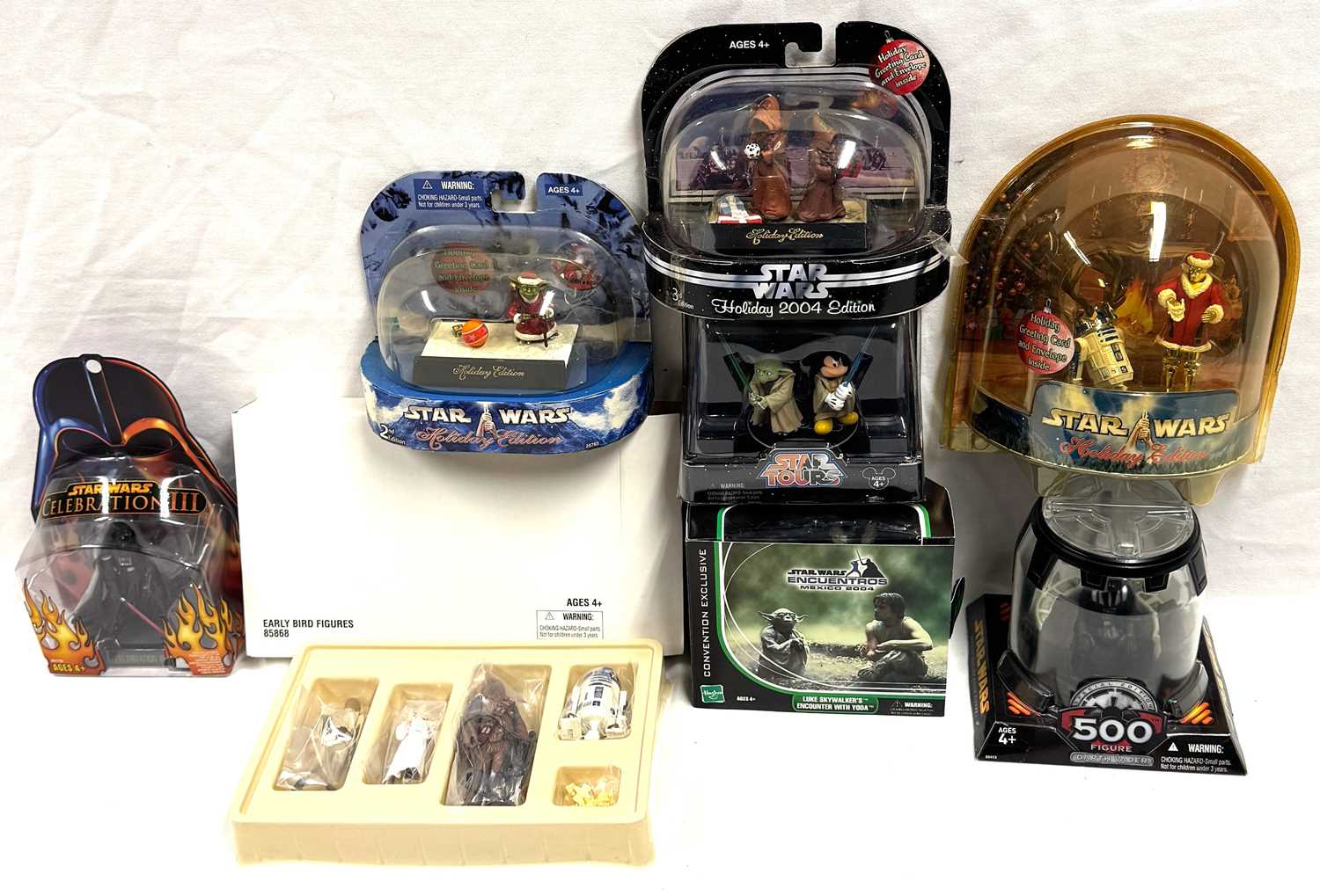 Lot 51 - Hasbro Star Wars Holiday Edition, Early Bird & Exclusive 3 3/4" figure sets x 7 MISP