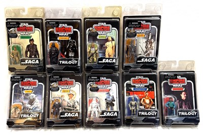 Lot 59 - Hasbro Star Wars Saga Collection & Original Trilogy Collection 3 3/4" figures x 9 MISP