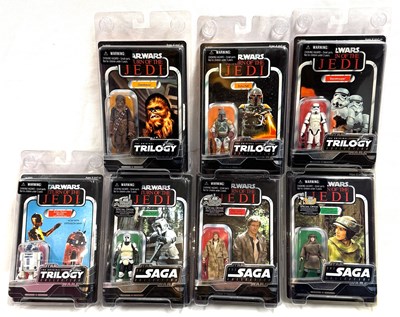 Lot 60 - Hasbro Star Wars Saga Collection & Original Trilogy Collection 3 3/4" figures x 7