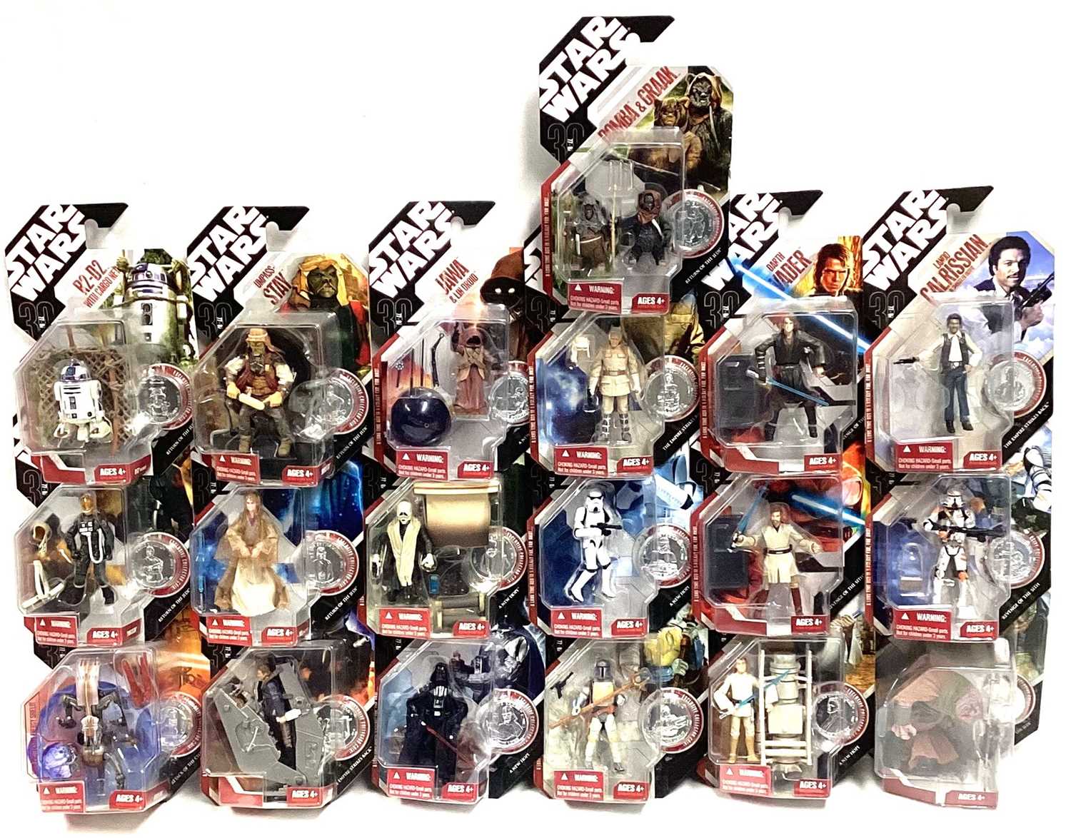 Lot 65 - Hasbro Star Wars 30th Anniversary 3 3/4" figures x 19 MISP