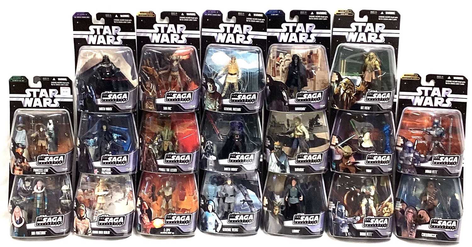 Lot 78 - Hasbro Star Wars Saga Collection 3 3/4" figures x 19 MISP
