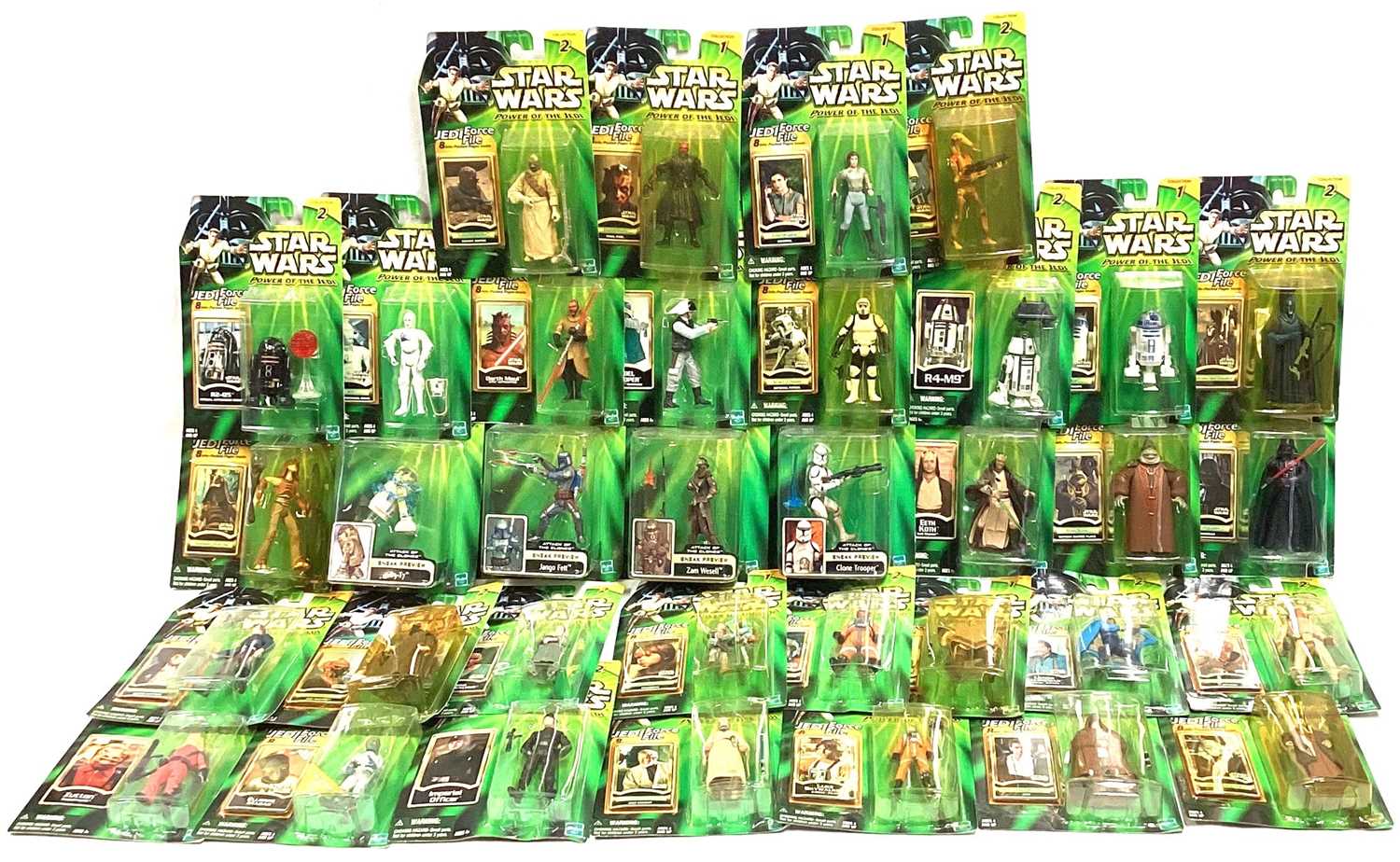Lot 81 - Hasbro Star Wars Power of the Jedi 3 3/4" figures x 35 MISP