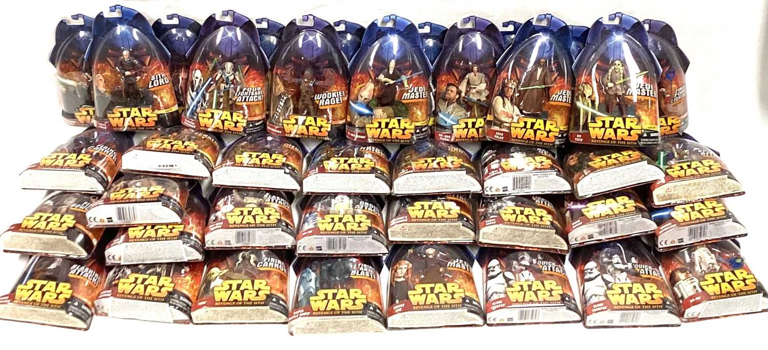 Lot 82 - Hasbro Star Wars Revenge of the Sith 3 3/4" figures x 40 MISP