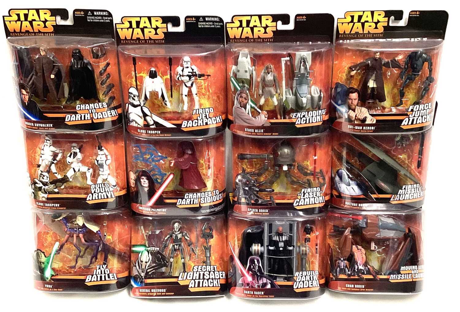 Lot 84 - Hasbro Star Wars Revenge of the Sith 3 3/4" Deluxe figure packs x 12 MISP