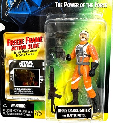 Lot 91 - Hasbro Star Wars Freeze Frame Biggs Darklighter Autographed 3 3/4" figure MISP